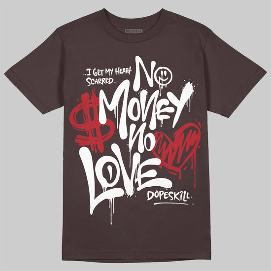 SoleFly x Air Jordan 12 Retro SP 'Cafecito/Baroque Brown' DopeSkill T-Shirt No Money No Love Typo Graphic Streetwear - Dark Chocolate