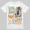 Jordan 4 Retro OG SP Undefeated (2025) DopeSkill T-Shirt Real Ones Move In Silence Graphic Streetwear - White