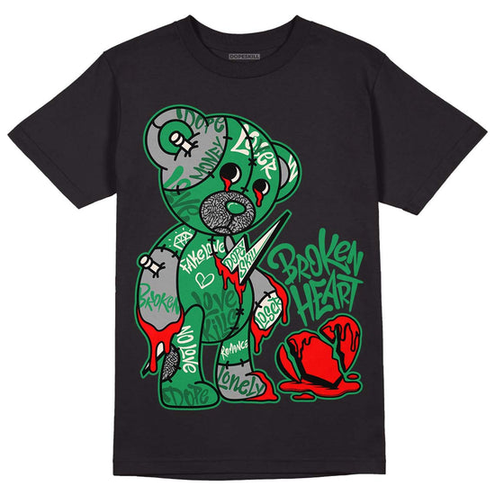 Jordan 3 WMNS “Lucky Green” DopeSkill T-Shirt Broken Heart Graphic Streetwear - Black