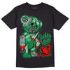 Jordan 3 WMNS “Lucky Green” DopeSkill T-Shirt Broken Heart Graphic Streetwear - Black