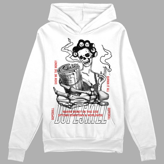 Jordan 1 High OG “Black/White” DopeSkill Hoodie Sweatshirt Show Me The Money Graphic Streetwear - White 