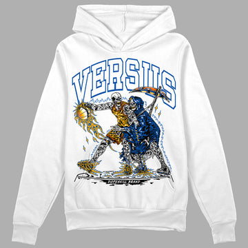 Dunk Blue Jay and University Gold DopeSkill Hoodie Sweatshirt VERSUS Graphic Streetwear - White