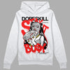 Jordan Spizike Low Bred DopeSkill Hoodie Sweatshirt Stay It Busy Graphic Streetwear - White 