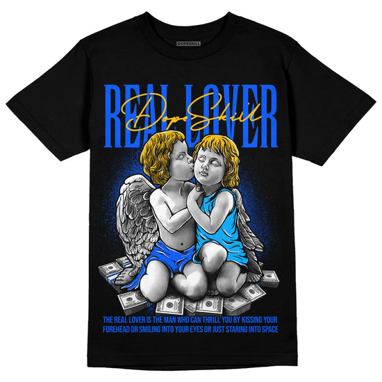 Royal Blue Sneakers DopeSkill T-Shirt Real Lover Graphic Streetwear - Black