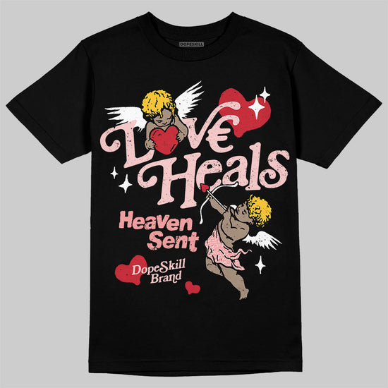 Jordan 3 Retro Valentine's Day Treat Yourself (2025) DopeSkill T-Shirt New Love Heals Graphic Streetwear - Black