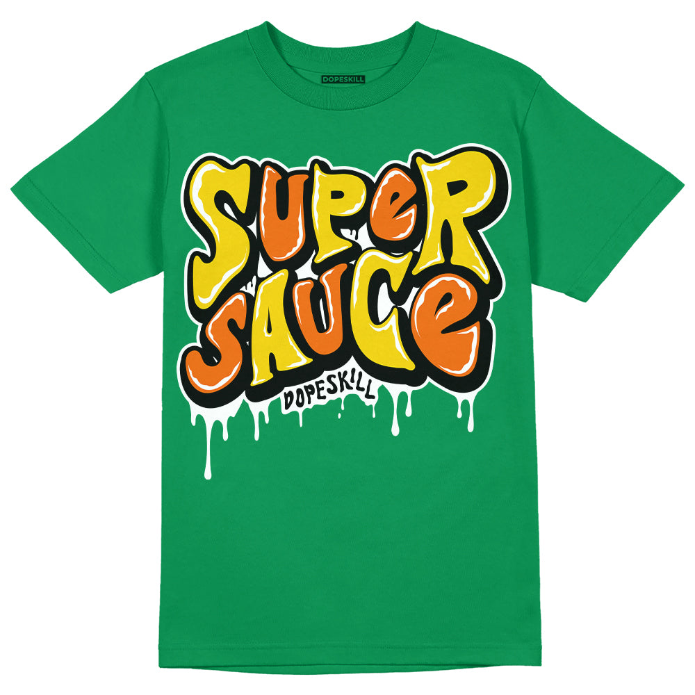 Green Sneakers DopeSkill Green T-shirt Super Sauce Graphic Streetwear 