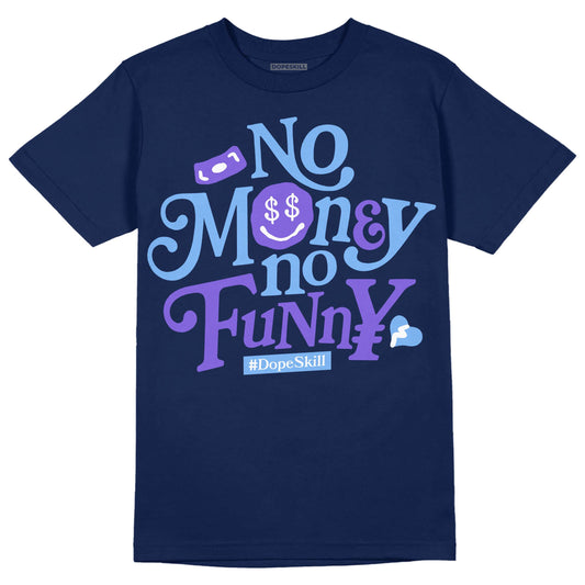 Jordan 5 SE “Georgetown” DopeSkill Midnight Navy T-Shirt No Money No Funny Graphic Streetwear