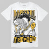 New Balance 9060 Varsity Gold (GS) DopeSkill T-Shirt Sorry I've Been Trappin Graphic Streetwear - White