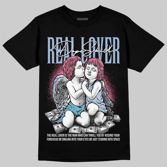 Jordan 3 GS “Denim/Pink Glow” DopeSkill T-Shirt Real Lover Graphic Streetwear - Black