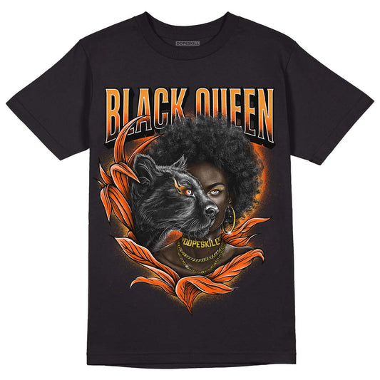 Jordan 12 Retro Brilliant Orange DopeSkill T-Shirt New Black Queen Graphic Streetwear - Black