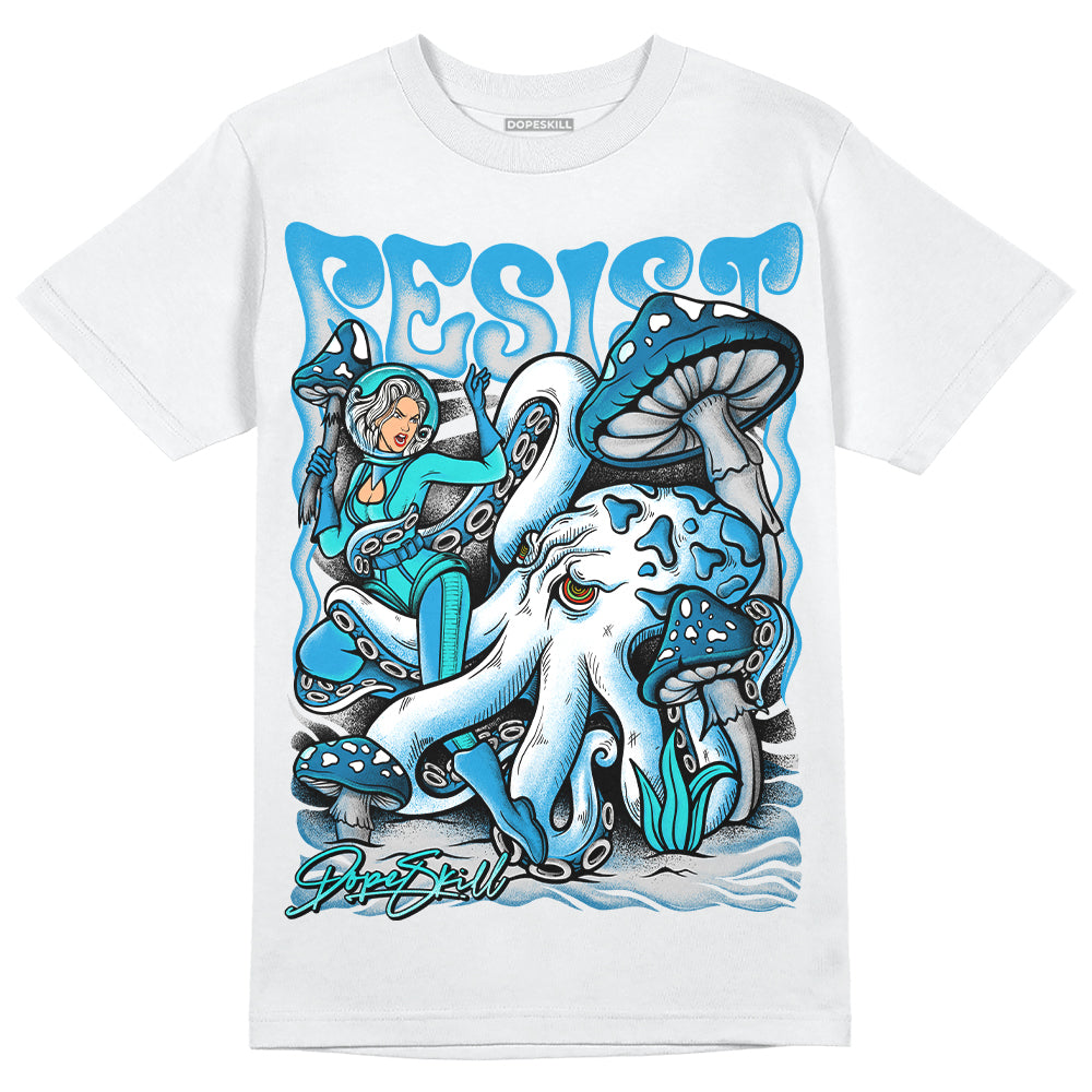 Jordan 4 Retro Military Blue DopeSkill T-Shirt Resist Graphic Streetwear - White