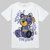 Jordan 4 Retro Lakers DopeSkill T-Shirt Smile Through The Pain Graphic Streetwear - White