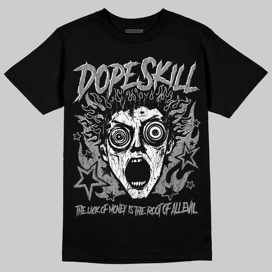 Jordan 5 Retro Wolf Grey (2026) DopeSkill T-Shirt Root of Evil Graphic Streetwear - Black