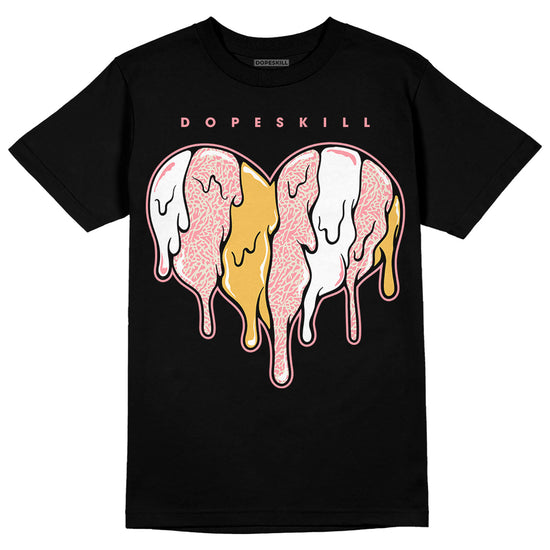 Jordan 3 GS “Red Stardust” DopeSkill T-Shirt Slime Drip Heart Graphic Streetwear - Black