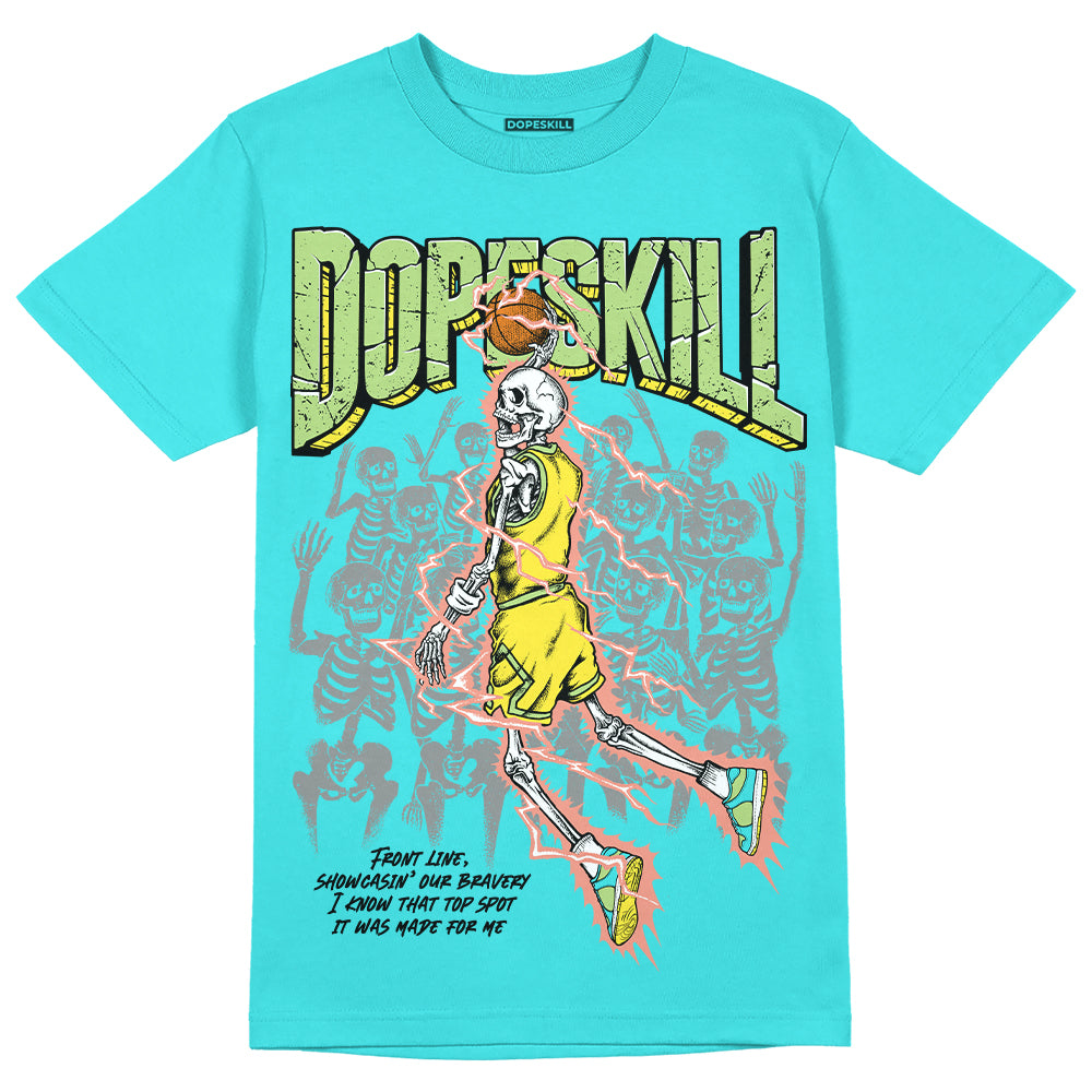 New Balance 9060 “Cyan Burst” DopeSkill Virtual Blue T-Shirt Thunder Dunk Graphic Streetwear