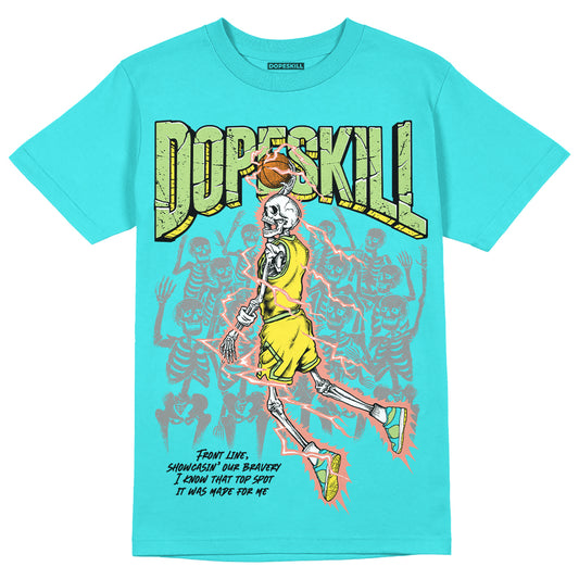 New Balance 9060 “Cyan Burst” DopeSkill Virtual Blue T-Shirt Thunder Dunk Graphic Streetwear