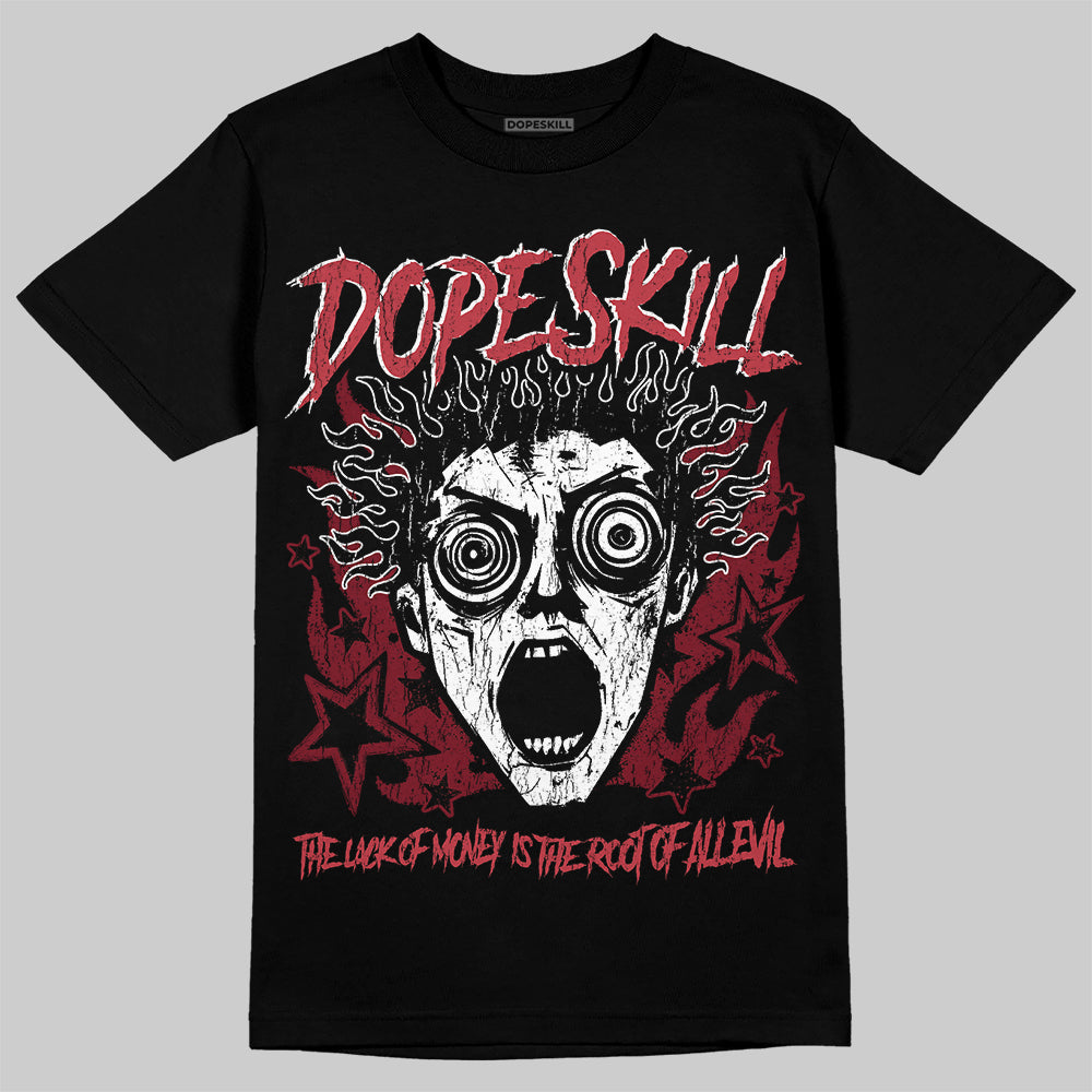 Jordan 4 “Sierra Red" DopeSkill T-Shirt Root of Evil Graphic Streetwear - Black
