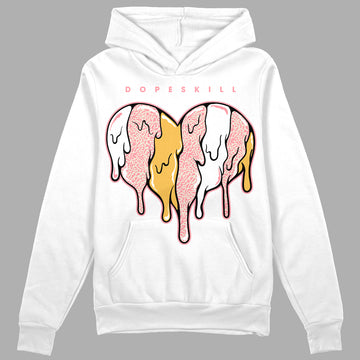 Jordan 3 GS “Red Stardust” DopeSkill Hoodie Sweatshirt Slime Drip Heart Graphic Streetwear - White 