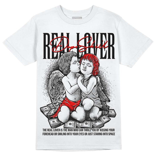 Jordan 1 Low OG “Shadow” DopeSkill T-Shirt Real Lover Graphic Streetwear - White