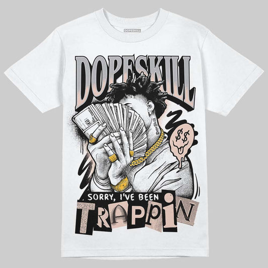 Asics Gel-1130 ‘Oyster Grey’ DopeSkill T-Shirt Sorry I've Been Trappin Graphic Streetwear - White