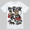 Jordan 9 'Olive' DopeSkill T-Shirt No Risk No Story Graphic Streetwear - WHite