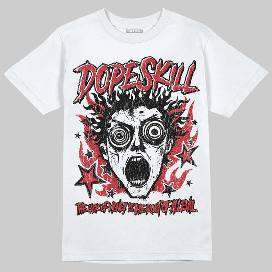 Jordan 4 “Flight Club” DopeSkill T-Shirt Root of Evil Graphic Streetwear - White