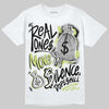 Jordan 5 “Luminous Green” DopeSkill T-Shirt Real Ones Move In Silence Graphic Streetwear - White