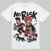 Jordan 14 Retro ‘Black Toe’ DopeSkill T-Shirt No Risk No Story Graphic Streetwear - White