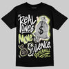 Jordan 5 “Luminous Green” DopeSkill T-Shirt Real Ones Move In Silence Graphic Streetwear - Black