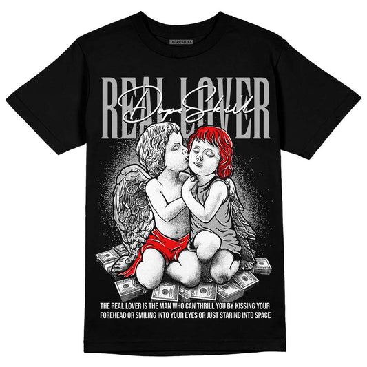 Jordan 1 Low OG “Shadow” DopeSkill T-Shirt Real Lover Graphic Streetwear - Black
