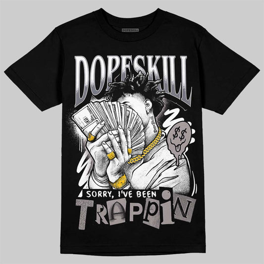 Lanvin Curb Sneakers White Anthracite DopeSkill T-Shirt Sorry I've Been Trappin Graphic Streetwear - Black