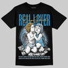 Jordan 4 Denim “Worn Blue” DopeSkill T-Shirt Real Lover Graphic Streetwear - Black