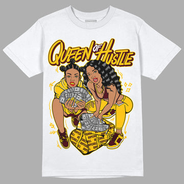 Dunk Yellow Bordeaux DopeSkill T-Shirt Queen Of Hustle Graphic Streetwear - White