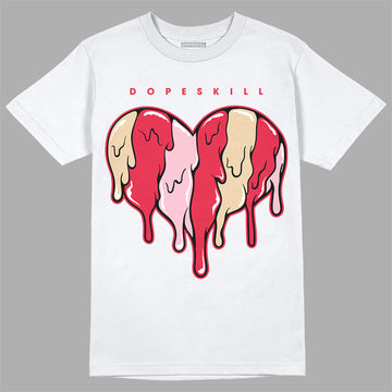 Dunk Low PRM Bacon DopeSkill T-Shirt Slime Drip Heart Graphic Streetwear - White