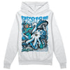 Jordan 4 Retro Military Blue DopeSkill Hoodie Sweatshirt Resist Graphic Streetwear - White