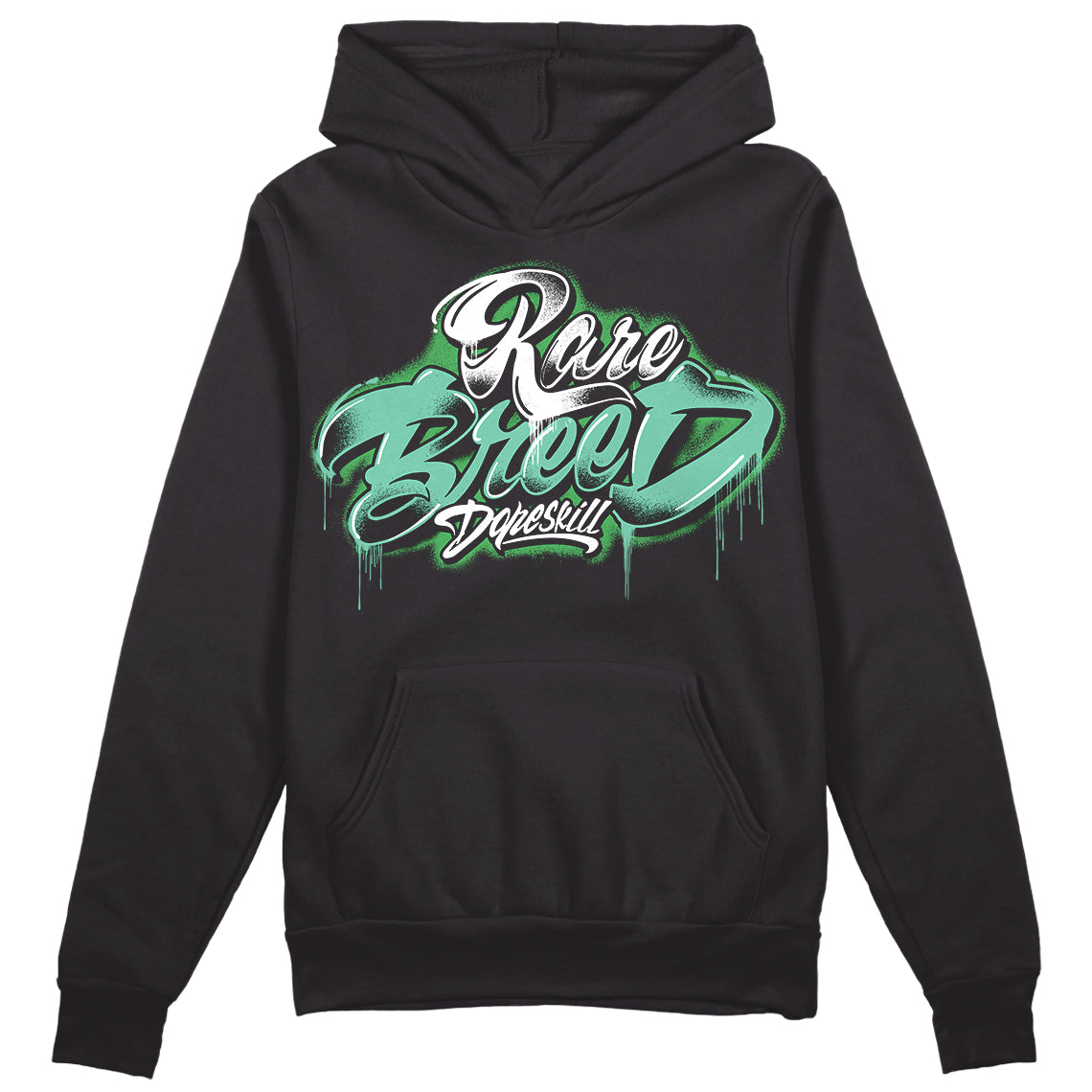 Jordan 1 High OG Green Glow DopeSkill Hoodie Sweatshirt Rare Breed Type Graphic Streetwear - Black