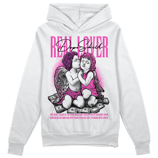 Jordan 4 GS “Hyper Violet” DopeSkill Hoodie Sweatshirt Real Lover Graphic Streetwear - White