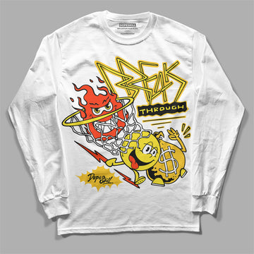 Jordan 4 Retro “Vivid Sulfur” DopeSkill Long Sleeve T-Shirt Break Through Graphic Streetwear - White