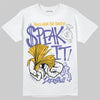 Jordan 4 Retro Lakers DopeSkill T-Shirt Speak It Graphic Streetwear - White