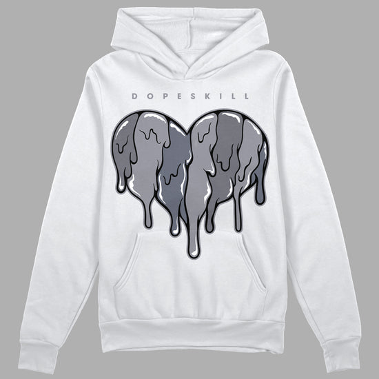 Jordan 14 Retro 'Stealth' DopeSkill Hoodie Sweatshirt Slime Drip Heart Graphic Streetwear - White