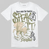 Travis Scott x Jordan 1 Medium Olive DopeSkill T-Shirt Speak It Graphic Streetwear - White