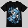 Jordan 14 Retro Black and University Blue DopeSkill T-Shirt Smile Through The Pain Graphic Streetwear - Black