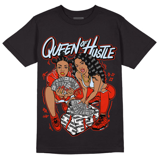 Jordan 6 Retro Toro Bravo DopeSkill T-Shirt Queen Of Hustle Graphic Streetwear - Black