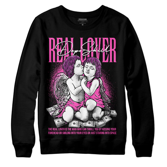 Jordan 4 GS “Hyper Violet” DopeSkill Sweatshirt Real Lover Graphic Streetwear - Black
