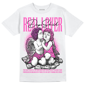 Jordan 4 GS “Hyper Violet” DopeSkill T-Shirt Real Lover Graphic Streetwear - White