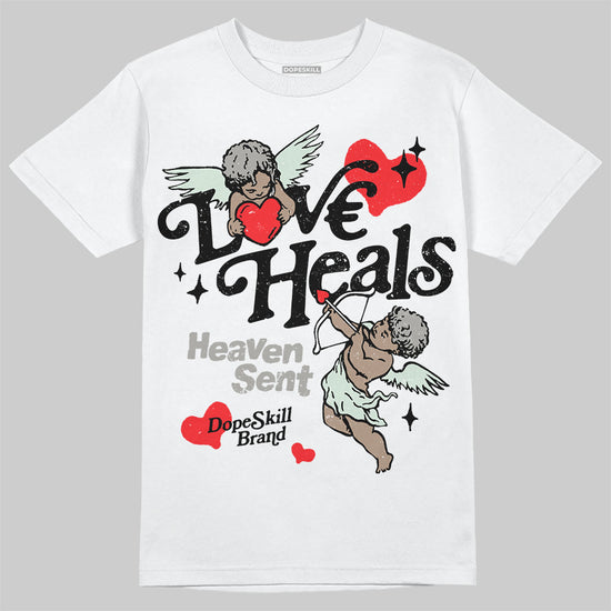 Jordan 1 Retro Low OG Year of the Snake (2025) DopeSkill T-Shirt New Love Heals Graphic Streetwear - White