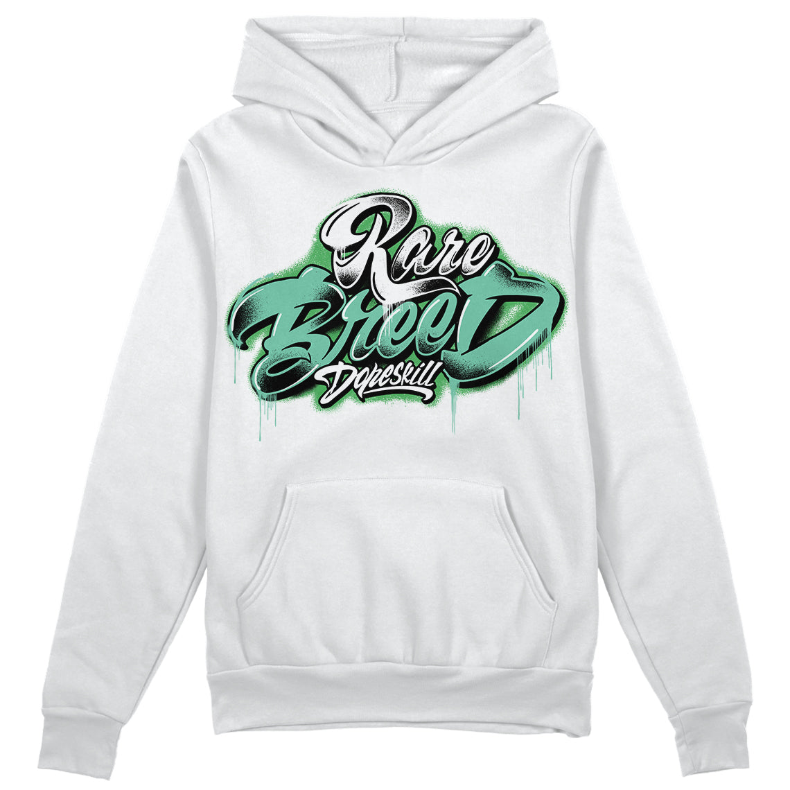 Jordan 1 High OG Green Glow DopeSkill Hoodie Sweatshirt Rare Breed Type Graphic Streetwear - White