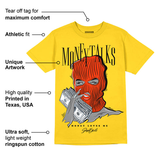 Yellow Ochre 6s DopeSkill Yellow T-shirt Money Talks Graphic