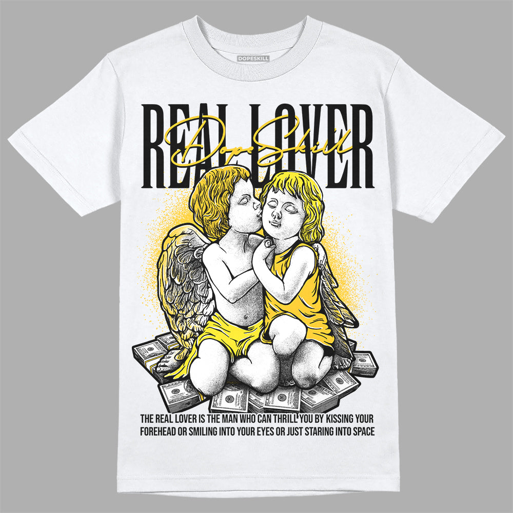 Jordan 4 Retro “Vivid Sulfur” DopeSkill T-Shirt Real Lover  Graphic Streetwear - White 