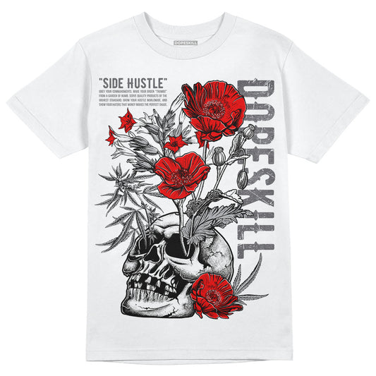 Jordan 4 Retro 'Wet Cement' DopeSkill T-Shirt Side Hustle Graphic Streetwear - White